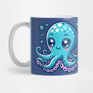 Cute Blue Octopus Mug